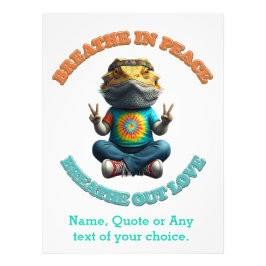 Custom Personalize Boho Bearded Dragon Hippie Fotodruck