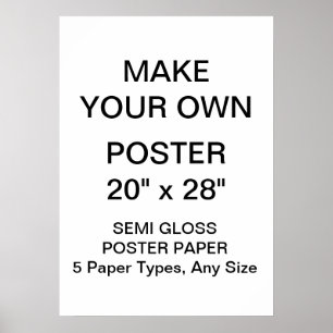 Custom Personalized 20" x 28" Semi Gloss Poster