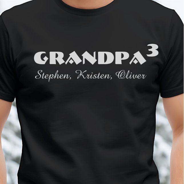 Custom personalized children name grandpa dad day  T-Shirt (Von Creator hochgeladen)
