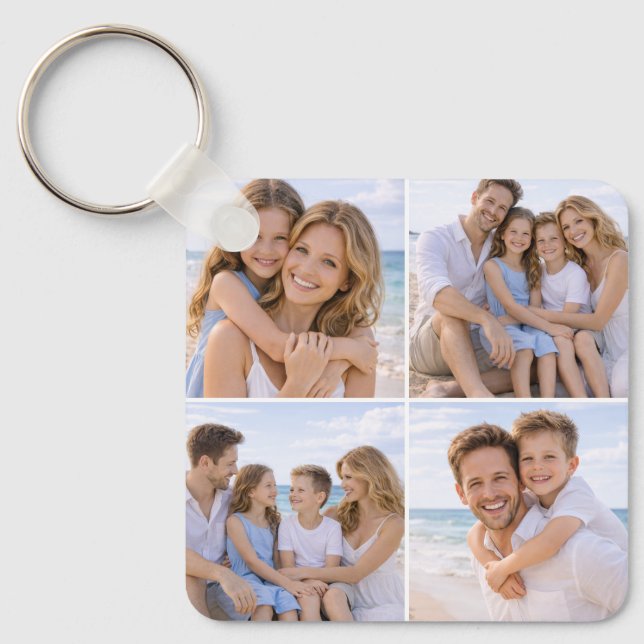 Custom Personalized Family Photo Schlüsselanhänger (Vorderseite)