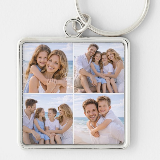 Custom Personalized Family Photo Schlüsselanhänger (Vorne)