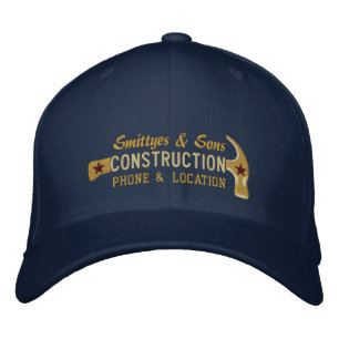 Custom Personalized for Your Construction Business Bestickte Kappe