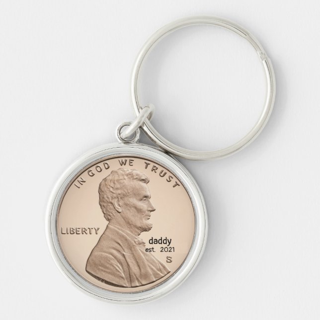 Custom Personalized Gift Penny Coin Keychain Schlüsselanhänger (Vorne)