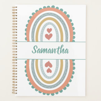 Custom /personalized modern rainbow planner planer