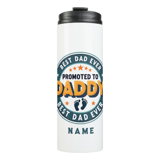 Custom Personalized Name Gift for Dad Thermosbecher (Vorderseite)
