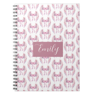 custom & personalized  name notebook with bow notizblock
