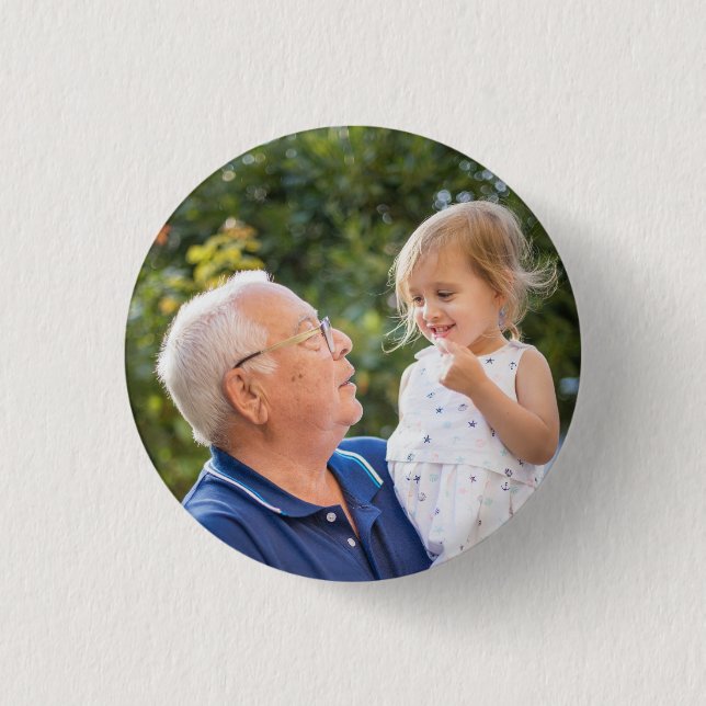 Custom Personalized Photo  Button (Vorderseite)