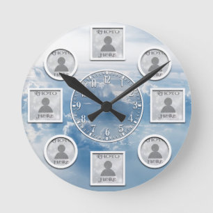 Custom Personalized Photo Memorial Runde Wanduhr