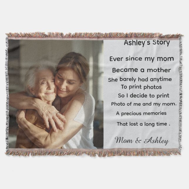 Custom personalized photo message for Mother's Day Decke (Vorderseite)
