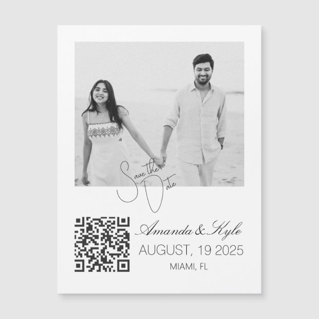 Custom Personalized Photo save the Date magnet (Vorderseite)
