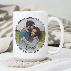 Custom Personalized Photo Simple Love Quote Text Kaffeetasse