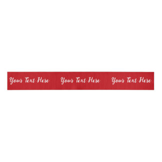 Custom Personalized Red Ribbon Ripsband
