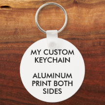Custom Personalized ROUND ALUMINUM FOTO KEYCHAIN
