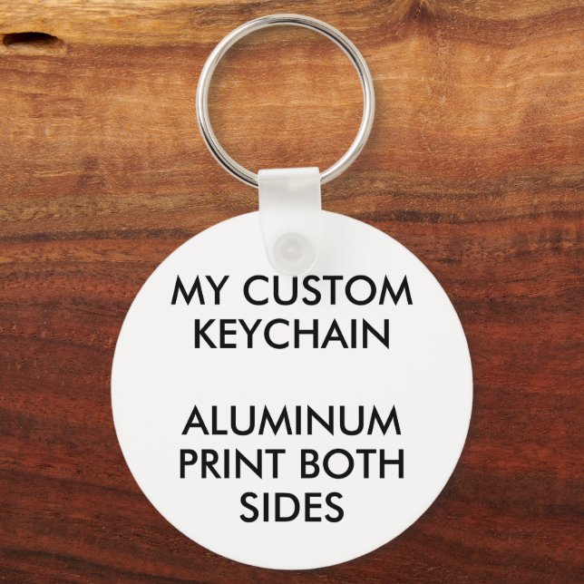 Custom Personalized ROUND ALUMINUM FOTO KEYCHAIN Schlüsselanhänger (Vorderseite)