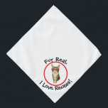 Custom Pet Bandana – “Fur Real, I Love Recess!”  Halstuch<br><div class="desc">Let your furry friend show their school spirit with this adorable and funny custom pet bandana designed just for teachers and educators! Featuring the phrase “Fur Real, I Love Recess!” and a spot to upload your own pet’s photo, this bandana is the purr-fect accessory for your classroom companion. Whether your...</div>