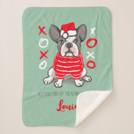 Custom Pet Decke Französisch Bulldogge Geschenk Sherpadecke