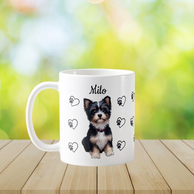 Custom Pet Dog Hearts Paws Coffee Mug Kaffeetasse (Von Creator hochgeladen)