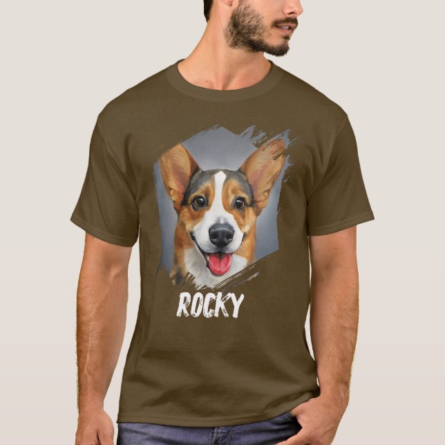 custom pet dog name photo dogs lover t-shirt cat  (Vorderseite)