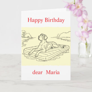 Custom pet (dog) photo and message card karte