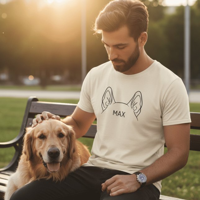 Custom Pet Ear Name Shirt - Minimalist Dog Mom Gif (Von Creator hochgeladen)