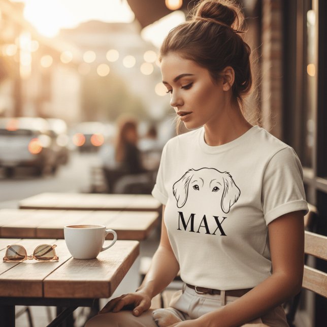 Custom Pet Ear Name Shirt - Minimalist Dog Mom Gif (Von Creator hochgeladen)