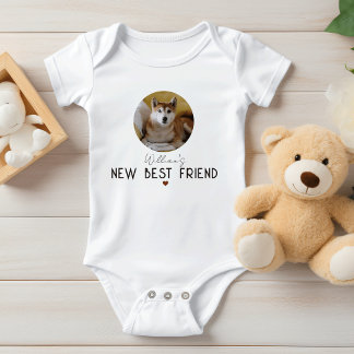 Custom Pet Foto Baby - Personalisierter Hundefreun Strampler