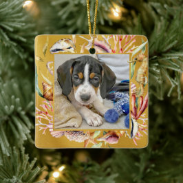Custom Pet Foto Beach Weihnachten Keramikornament