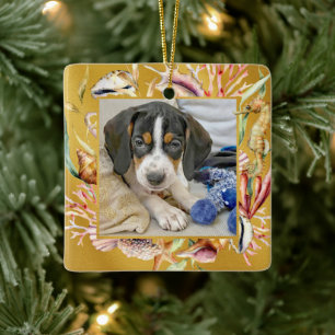 Custom Pet Foto Beach Weihnachten Keramikornament