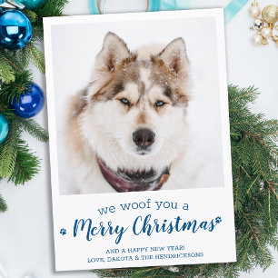Custom Pet Foto Frohe Weihnachtsfrau Lover Feiertagskarte