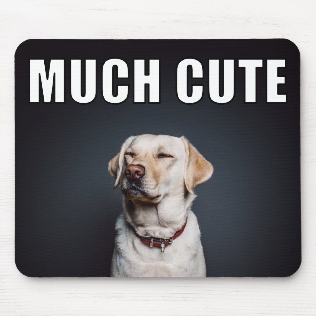 Custom Pet Foto Funny Much Niedlicher Meme Stil Mousepad (Vorne)