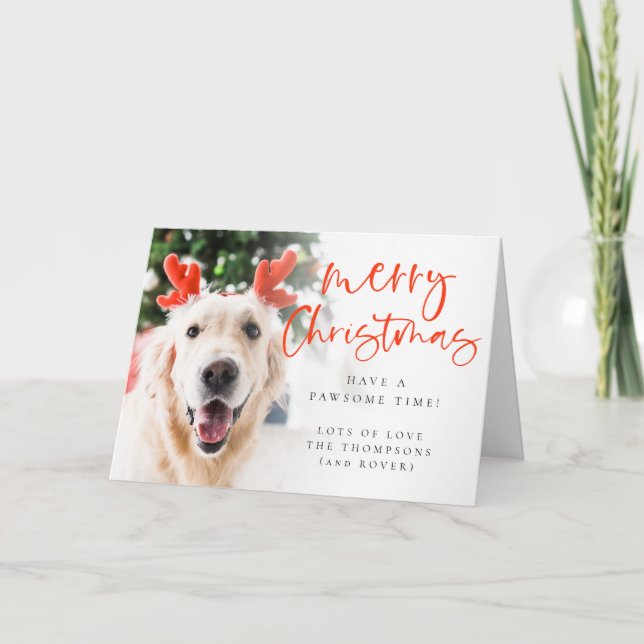 Custom Pet Foto Script Frohe Weihnachten geklappt (Vorderseite)