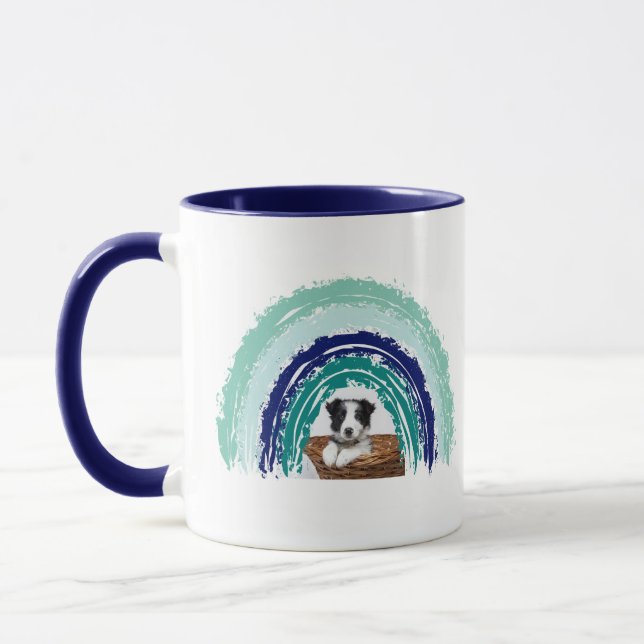 Custom Pet Foto Tasse - Rainbow Dog Kaffee Cup (Links)