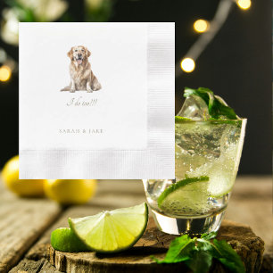 Custom Pet geprägte Hochzeit Napkins Serviette