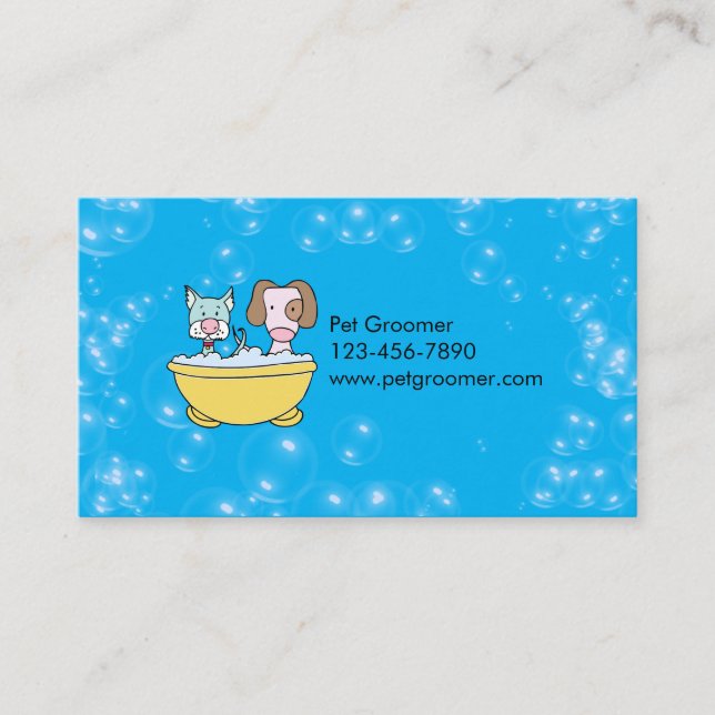 Custom Pet Groomer Appointment Card Visitenkarte (Vorderseite)