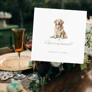 Custom Pet Hochzeit Anfeuern meine Menschen Cockta Serviette