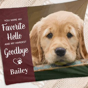 Custom Pet Memorial Favorite Hallo Gedicht Hund Fo Fleecedecke