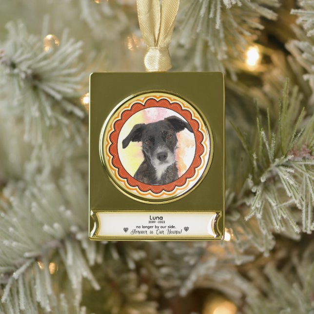 Custom Pet Memorial Ornament - Sympathy Gift (Baum)