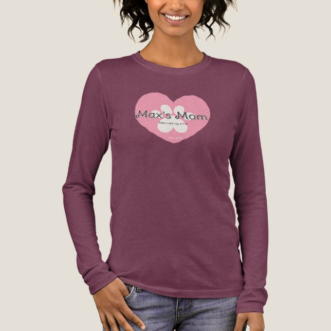 Custom Pet Mom with Name Adoption  Tri-Blend Shirt (Vorderseite)