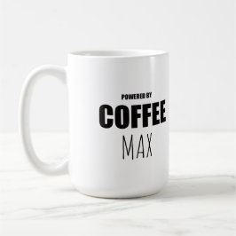 Custom Pet Name Coffee Mug | Powered by Coffee and Kaffeetasse