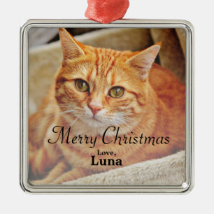 Custom Pet Name Weihnachtsfeiertag Foto Ornament Aus Metall