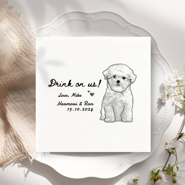 Custom Pet Personalisiert Simple Wedding Serviette (Von Creator hochgeladen)