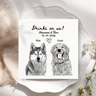 Custom Pet Personalisiert Simple Wedding Serviette