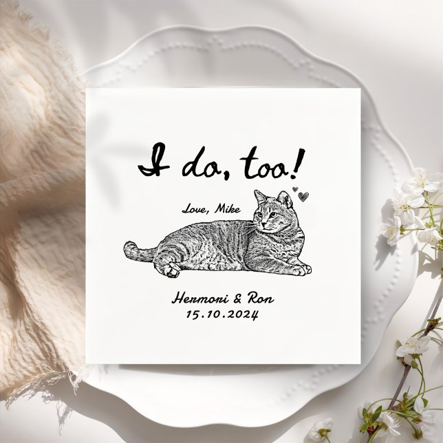 Custom Pet Personalisiert Simple Wedding Serviette (Von Creator hochgeladen)