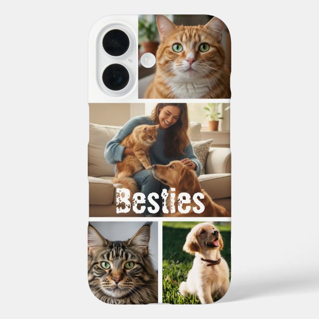 Custom Pet Photo Collage iPhone Case (Rückseite)