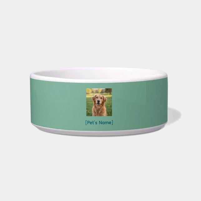Custom Pet Photo Dog Bowl | Ceramic Pet Dish Napf (Vorderseite)