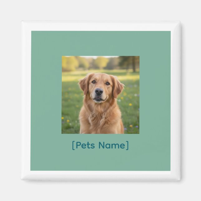 Custom Pet Photo Magnet | Personalized Name (Vorne)