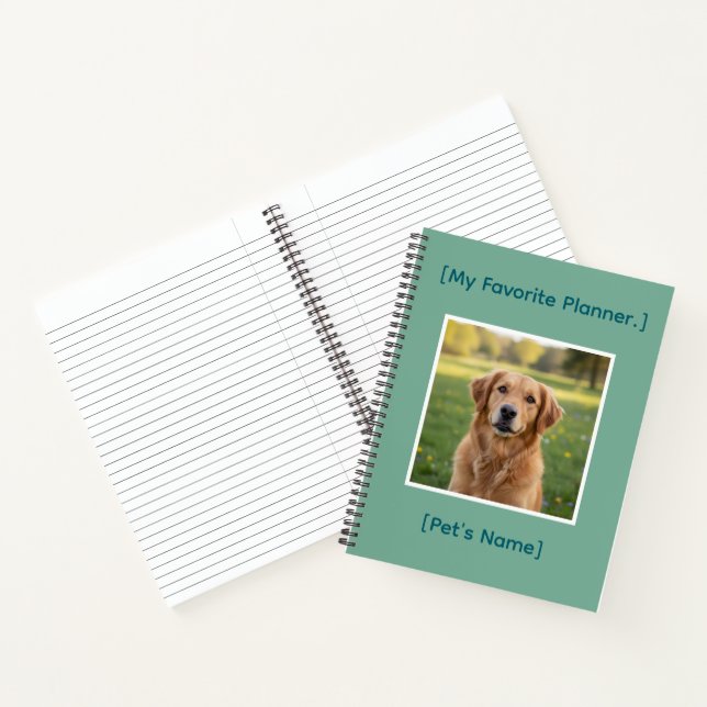 Custom Pet Photo Notebook | Personalized Planner Notizbuch (Innenseite)