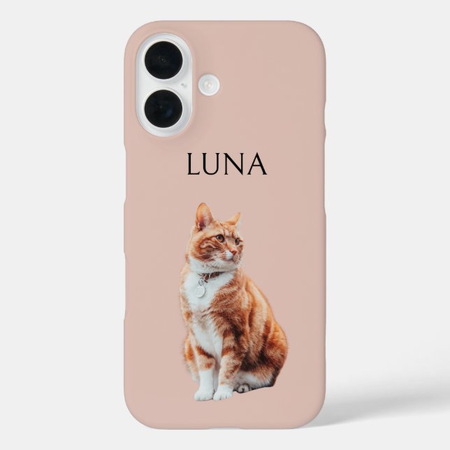 Custom Pet Photo Phone Case with Name (Rückseite)