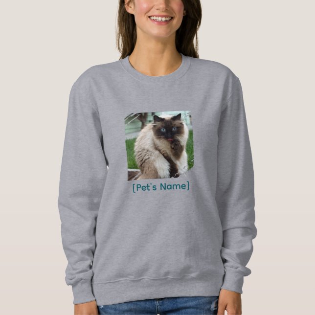 Custom Pet Photo Sweatshirt | Brushstroke Apparel (Vorderseite)