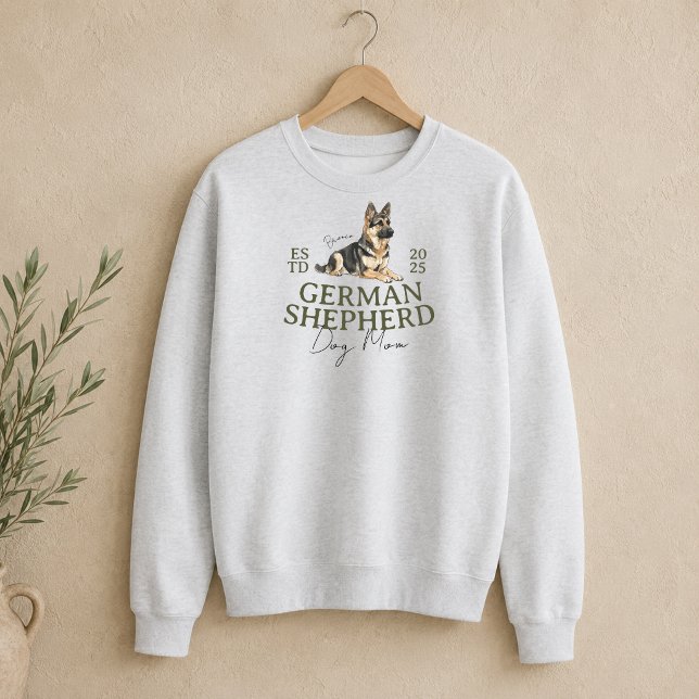 Custom Pet Portrait Dog Mama German Shepherd Sweatshirt (Custom Pet Portrait Dog Mom German Shepherd Sweatshirt)